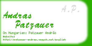 andras patzauer business card